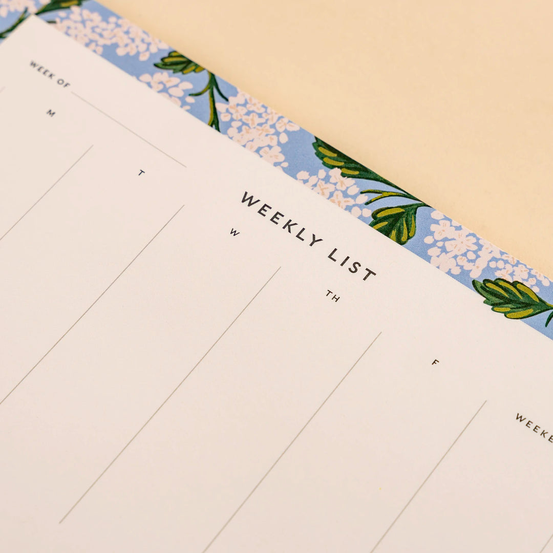 Rifle Paper Co. Hydrangea Weekly Desk Pad