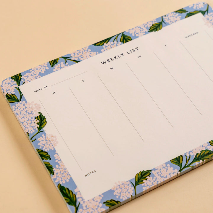 Rifle Paper Co. Hydrangea Weekly Desk Pad