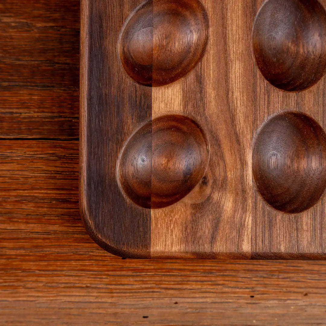 Walnut Deviled Egg Tray | 18 egg