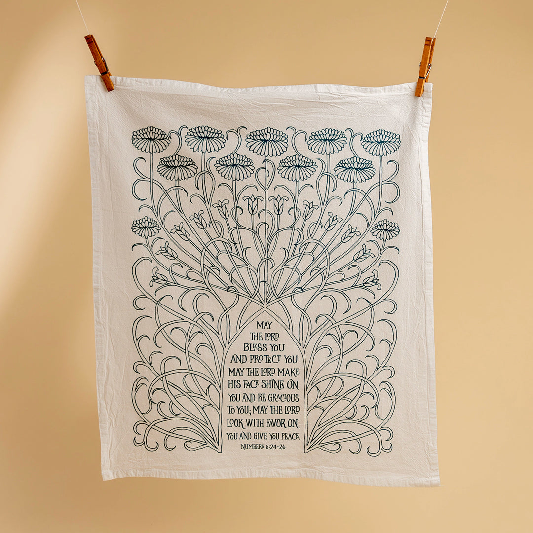 The Blessing Hymn Tea Towel