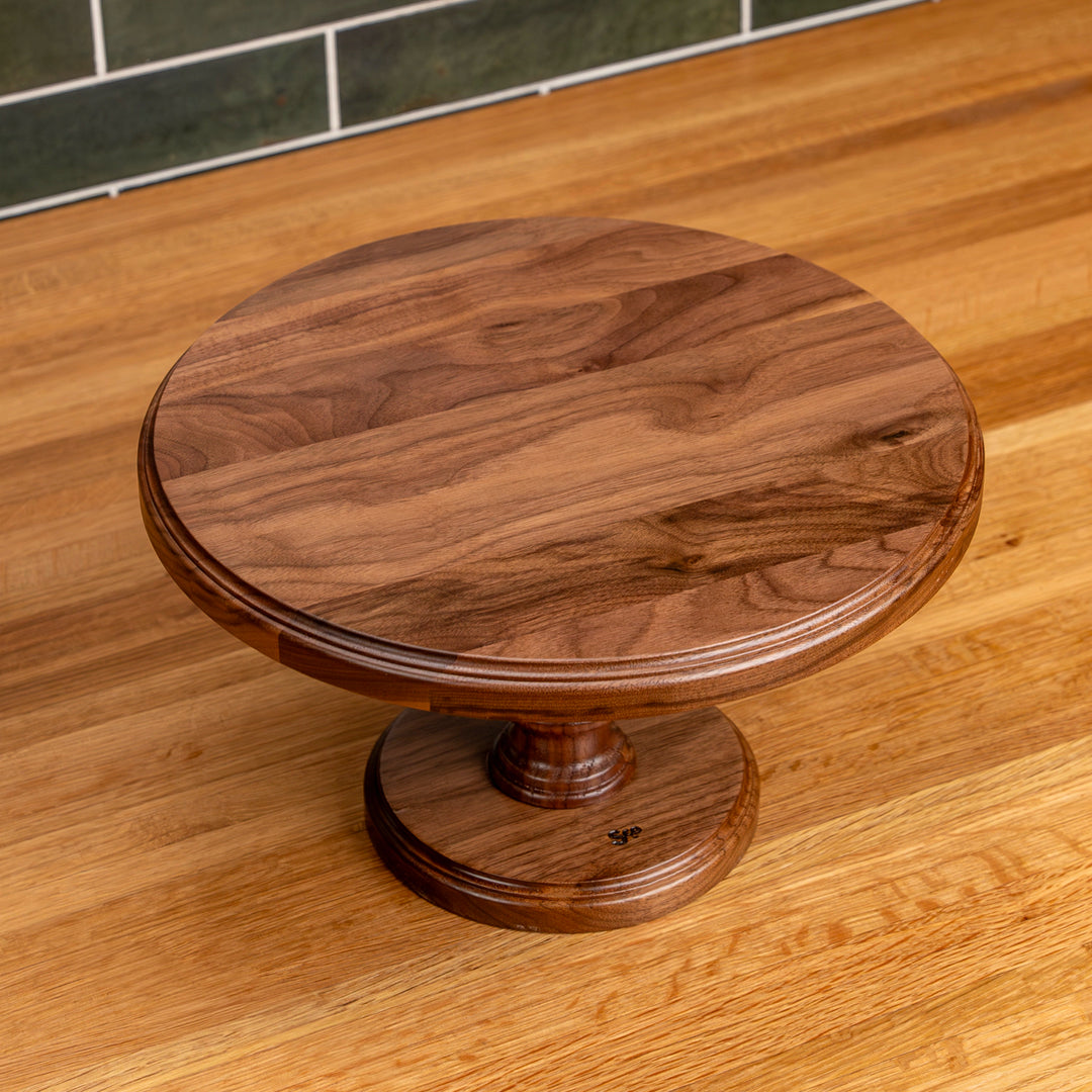 Walnut Cake Stand