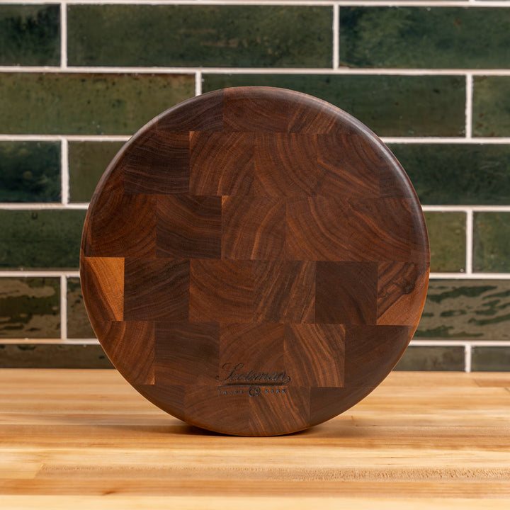 Walnut End Grain Round Butcher Block