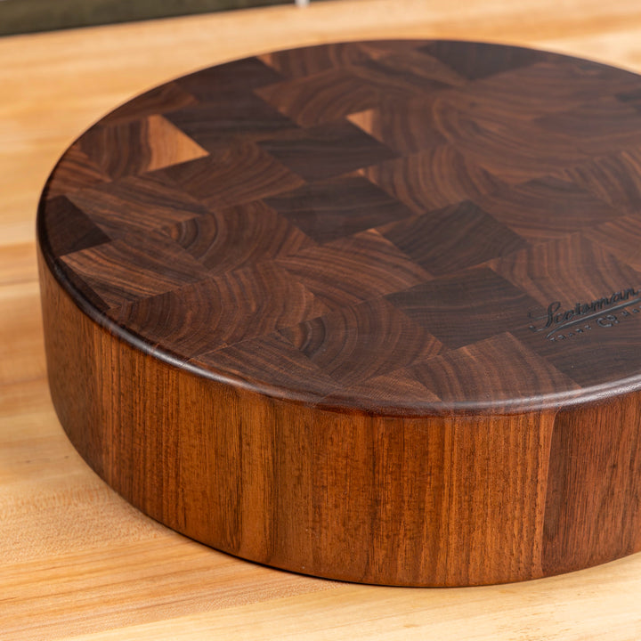 Walnut End Grain Round Butcher Block