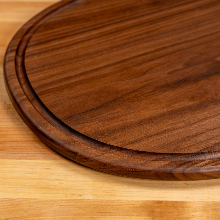 Walnut Oval Serving Board with Juice Groove