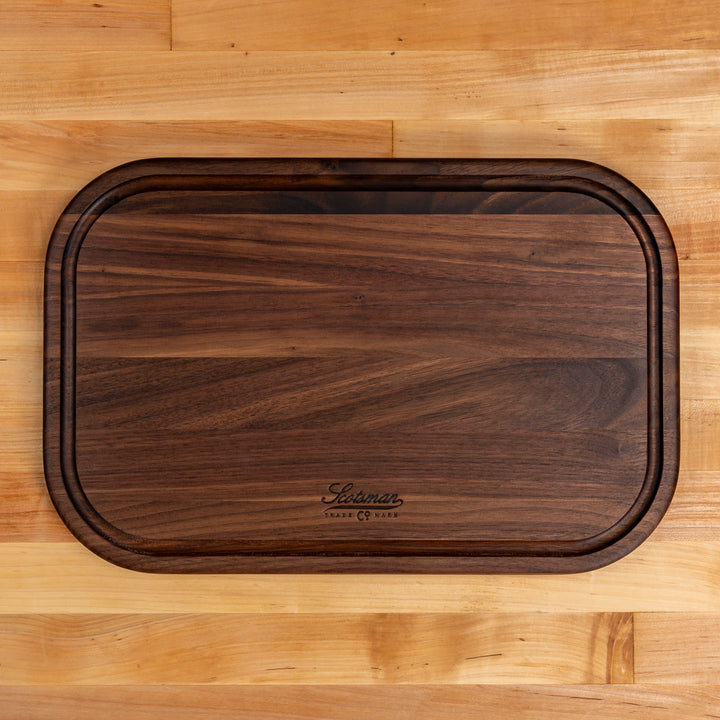 Walnut Rectangle Serving Board with Juice Groove