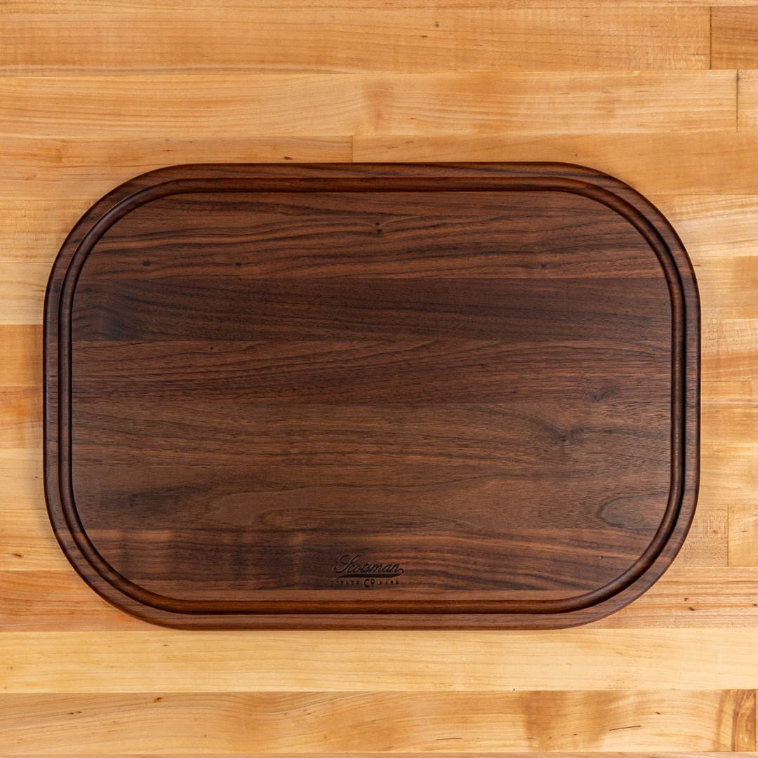 Walnut Rectangle Serving Board with Juice Groove