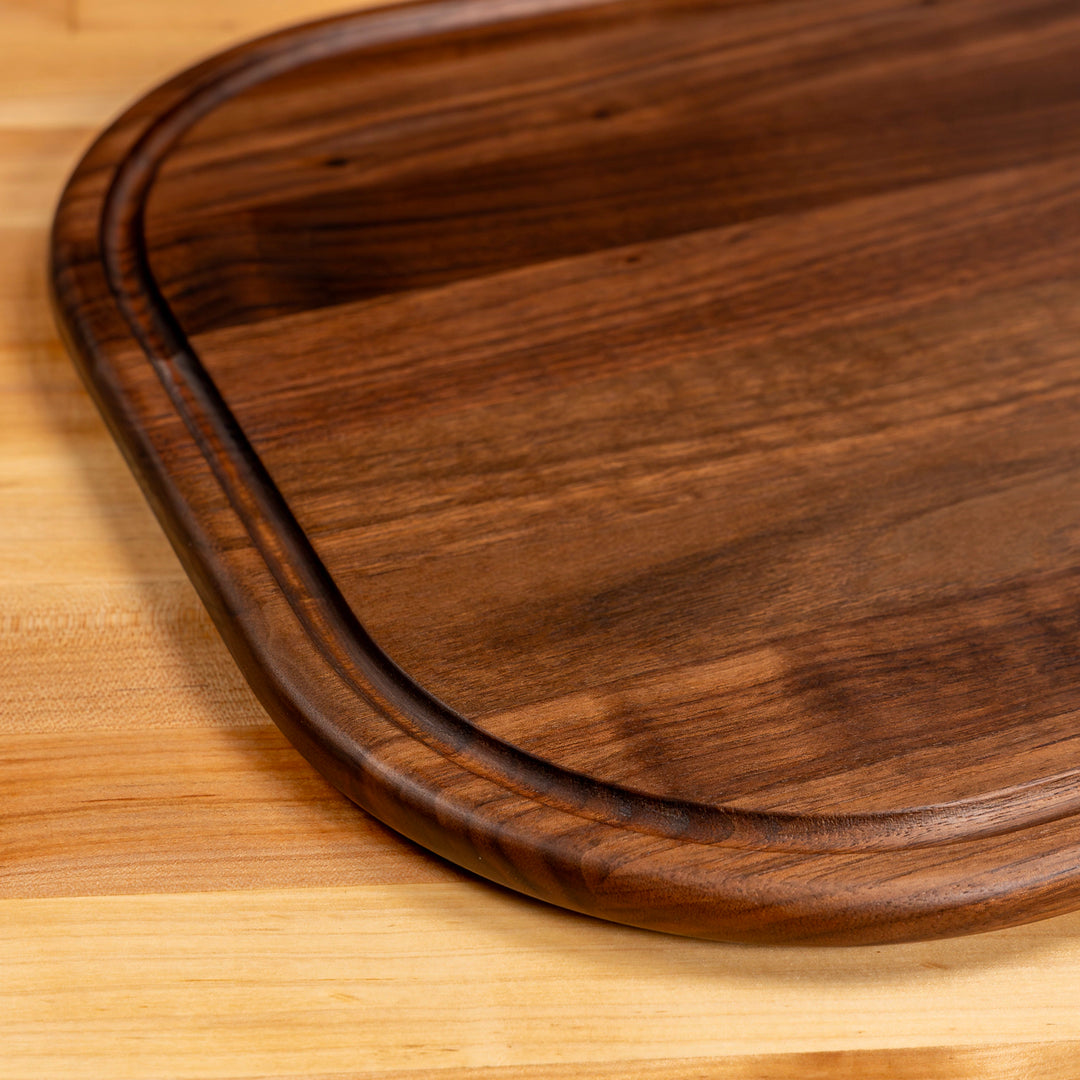 Walnut Rectangle Serving Board with Juice Groove