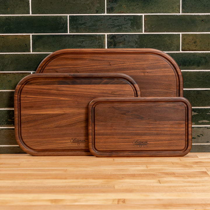 Walnut Rectangle Serving Board with Juice Groove