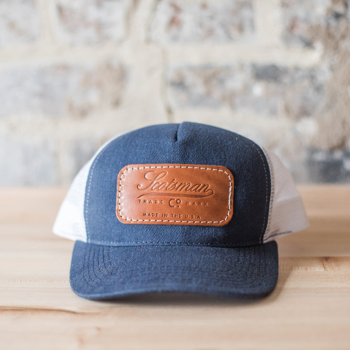 Scotsman Leather Patch Cap