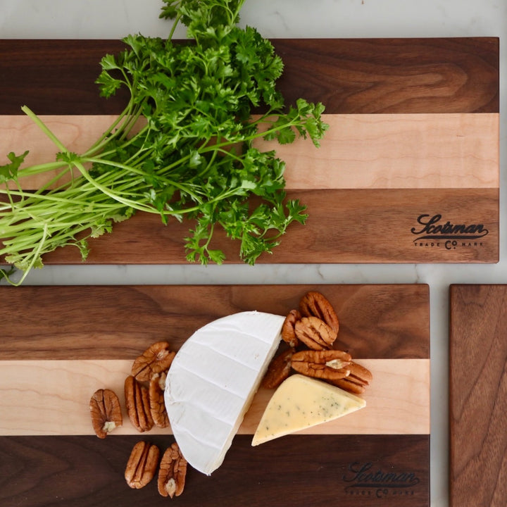 Walnut and Curly Maple Serving Board