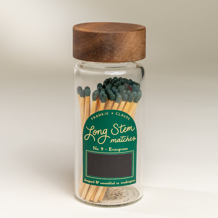 Evergreen Long Stem Matches Jar