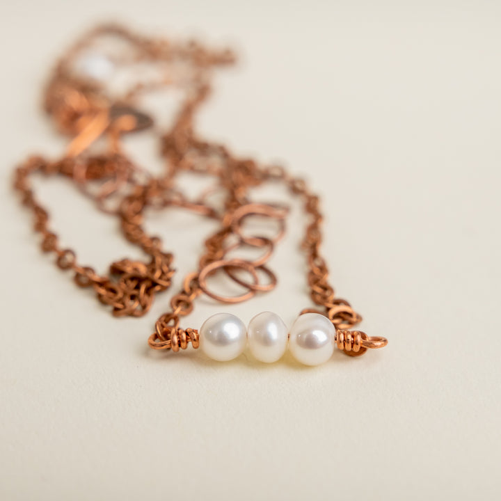 Novi Three Pearl Necklace