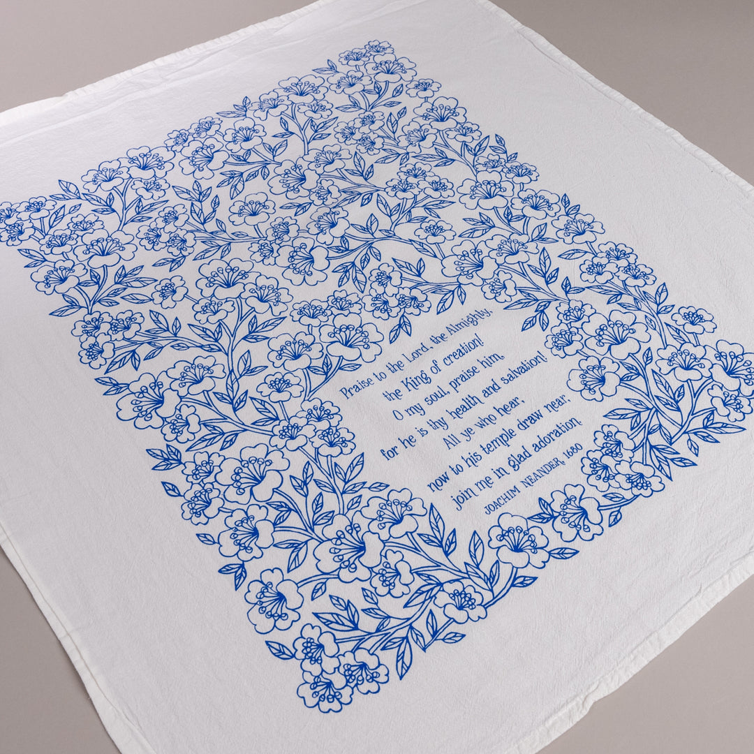 Praise to the Lord Hymn Tea Towel