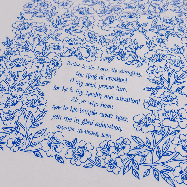 Praise to the Lord Hymn Tea Towel