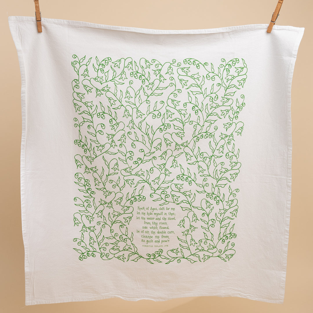 Rock of Ages Hymn Tea Towel