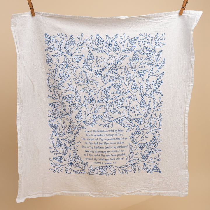 Great is Thy Faithfulness Hymn Tea Towel