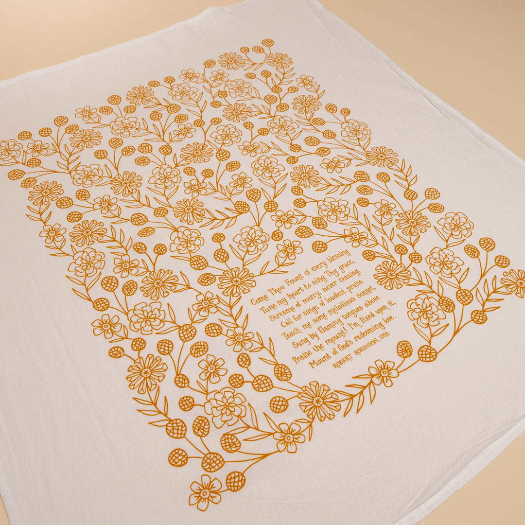 Come Thou Fount Hymn Tea Towel