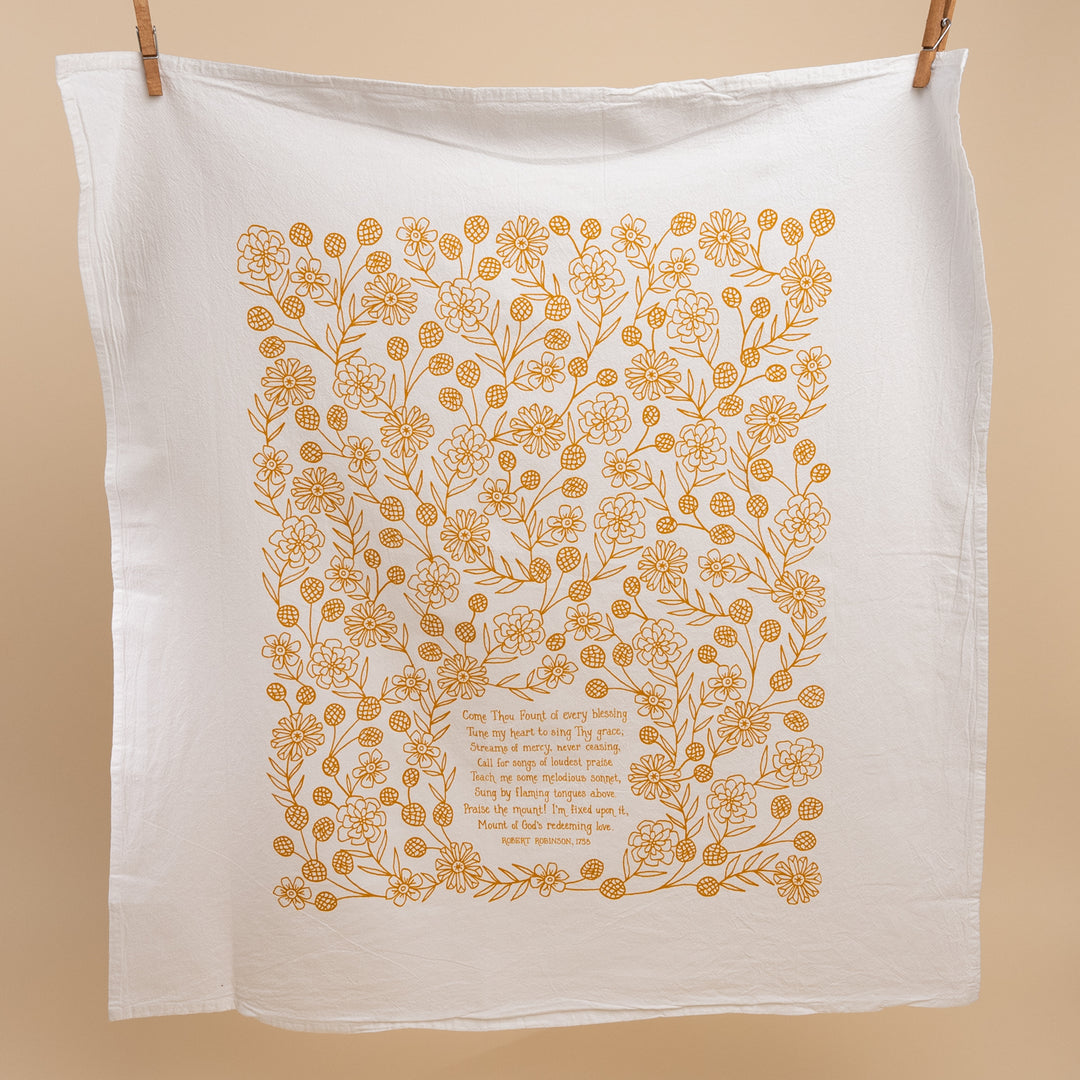 Come Thou Fount Hymn Tea Towel