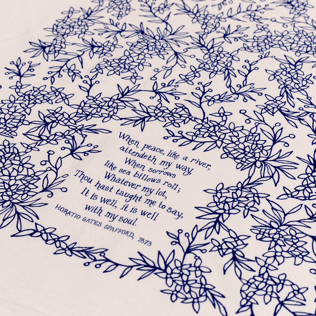 It Is Well Hymn Tea Towel