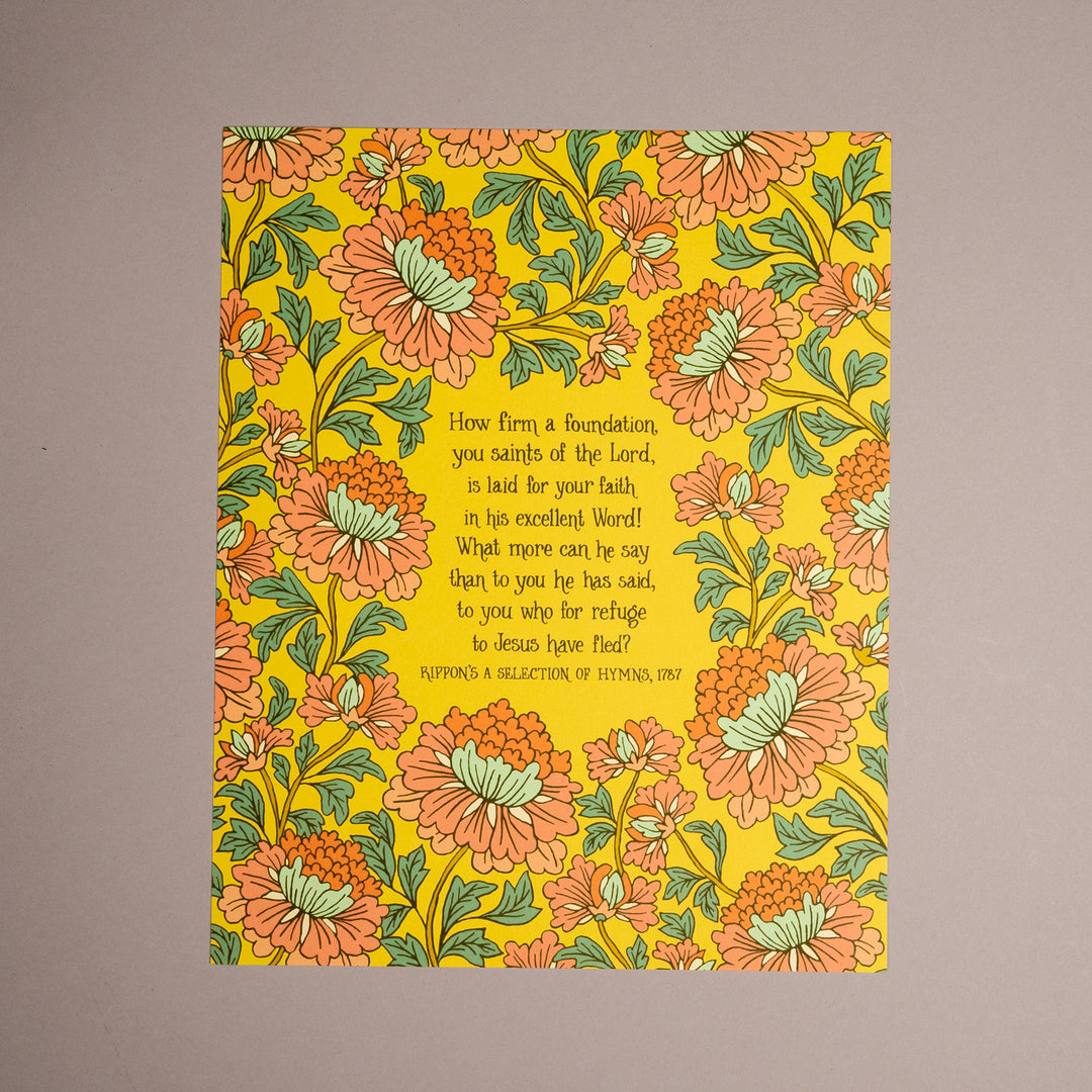 How Firm a Foundation Hymn Print