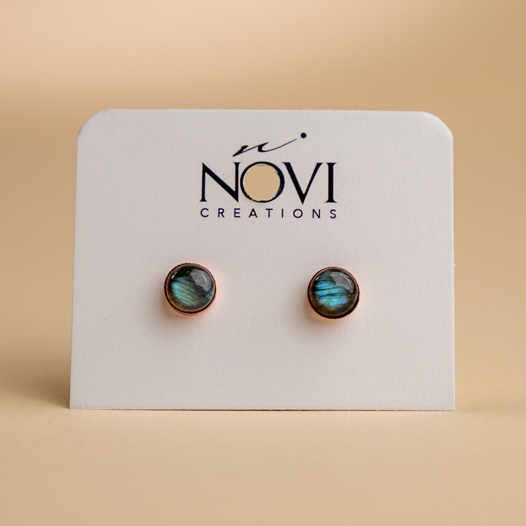 Novi Labradorite Studs