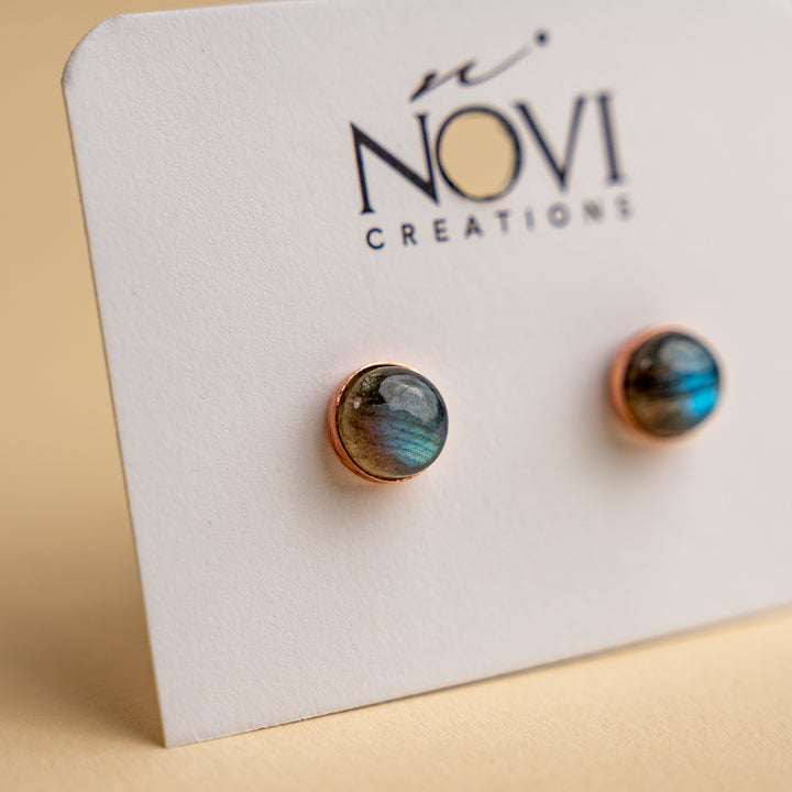 Novi Labradorite Studs