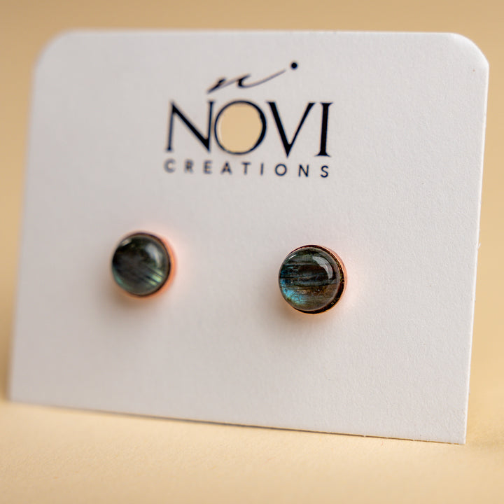 Novi Labradorite Studs