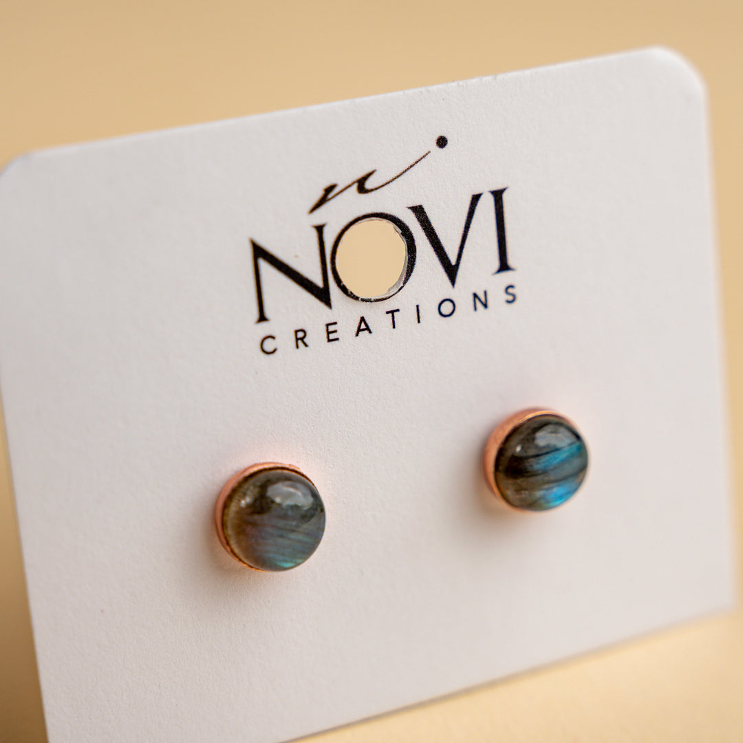 Novi Labradorite Studs