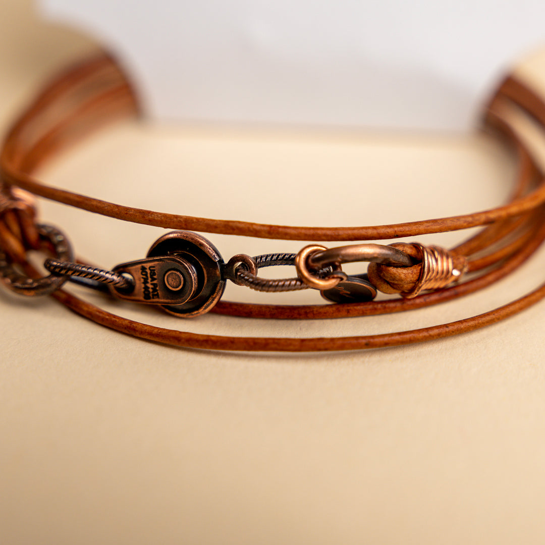 Novi Brown Leather Bracelet