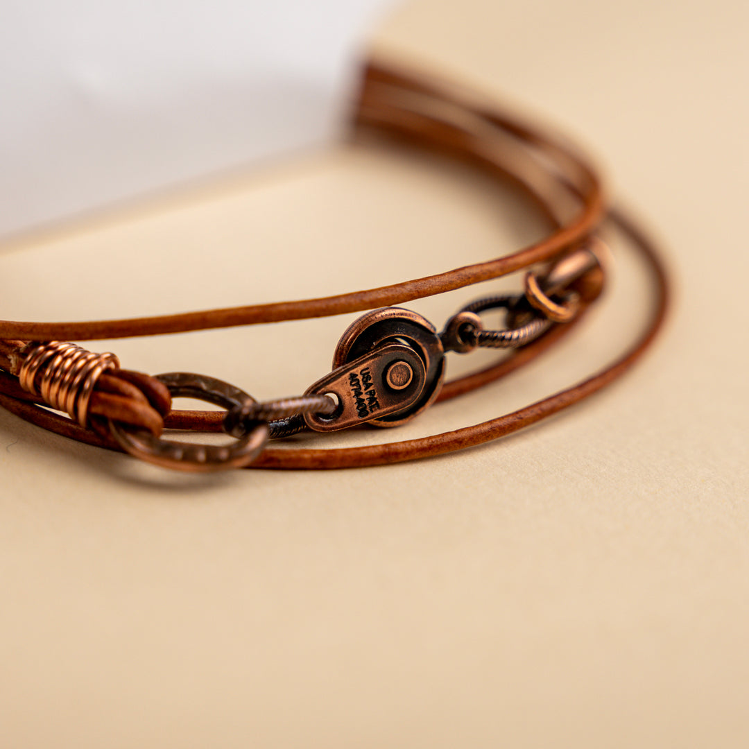 Novi Brown Leather Bracelet