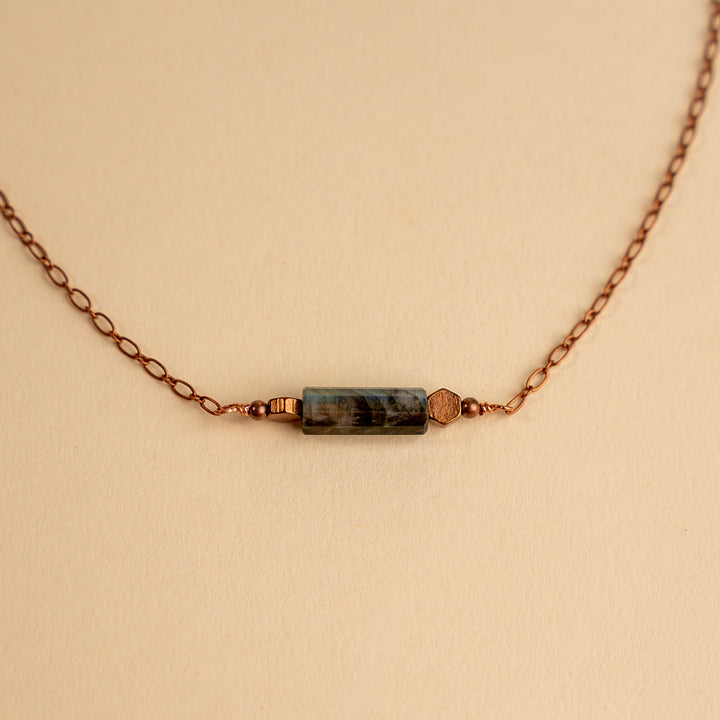 Novi Faceted Labradorite Necklace