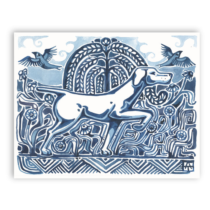 Adam Trest Blue Willow | Bird Dog Print