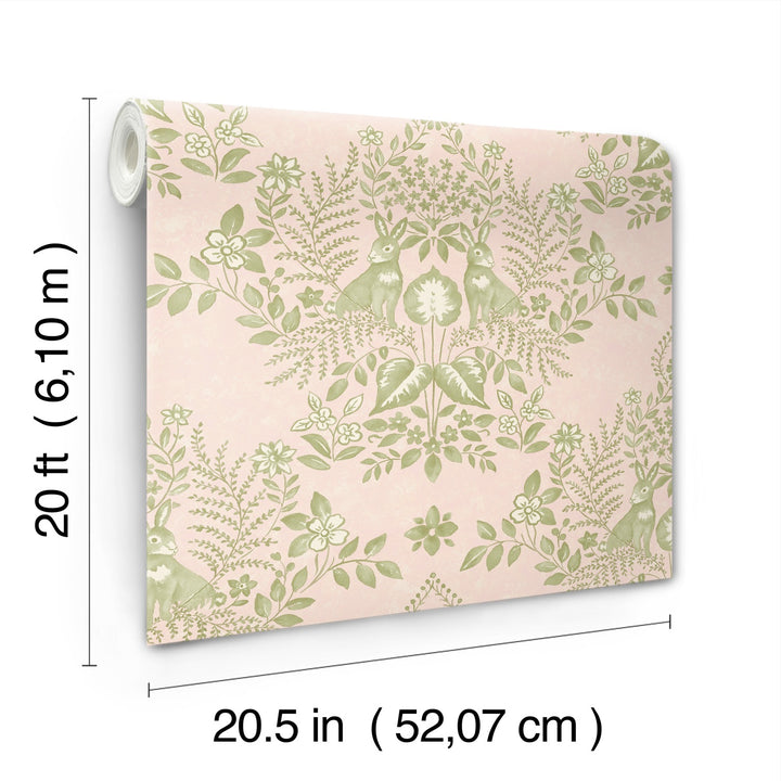 Cottontail Toile Premium Peel + Stick Wallpaper Roll