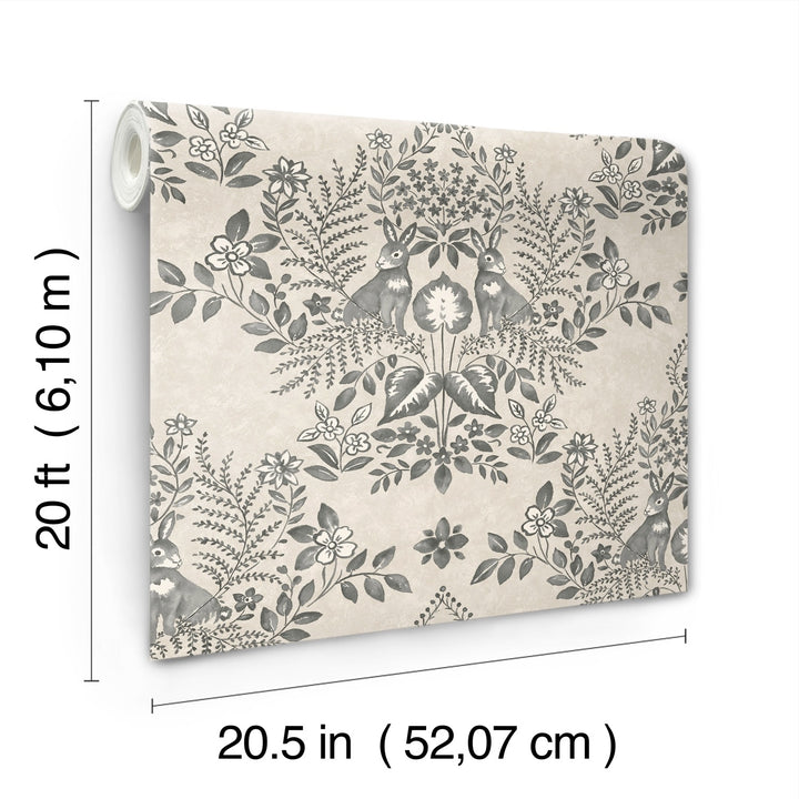 Cottontail Toile Premium Peel + Stick Wallpaper Roll