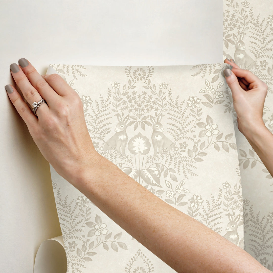 Cottontail Toile Premium Peel + Stick Wallpaper Roll