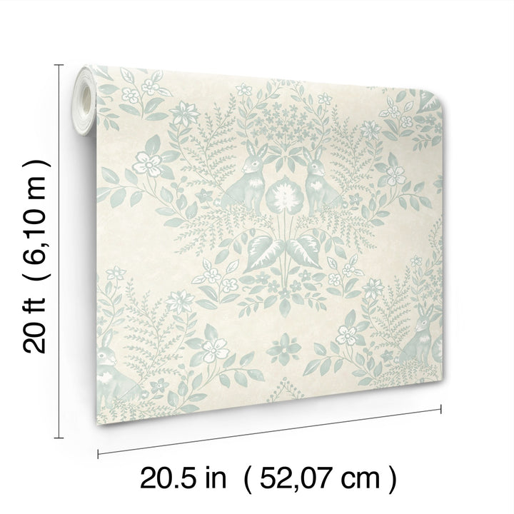 Cottontail Toile Premium Peel + Stick Wallpaper Roll