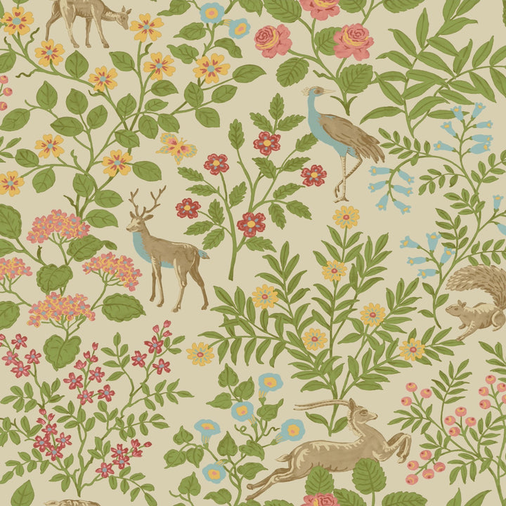 Woodland Floral Premium Peel + Stick Wallpaper Roll