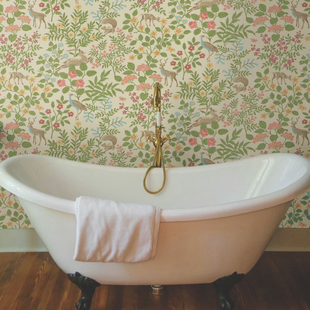 Woodland Floral Premium Peel + Stick Wallpaper Roll