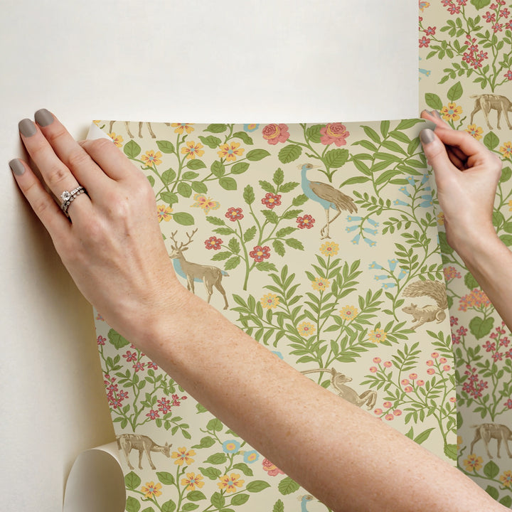 Woodland Floral Premium Peel + Stick Wallpaper Roll