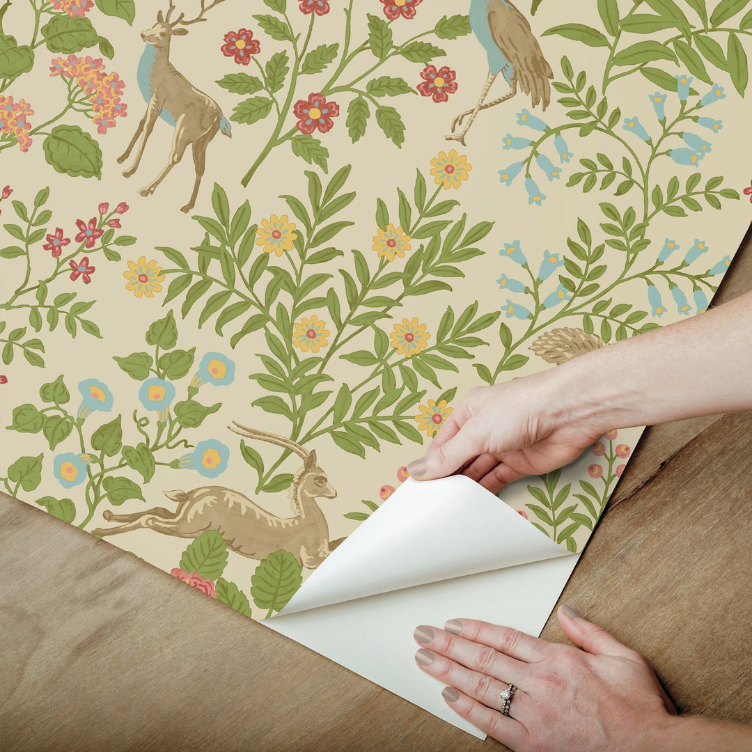 Woodland Floral Premium Peel + Stick Wallpaper Roll