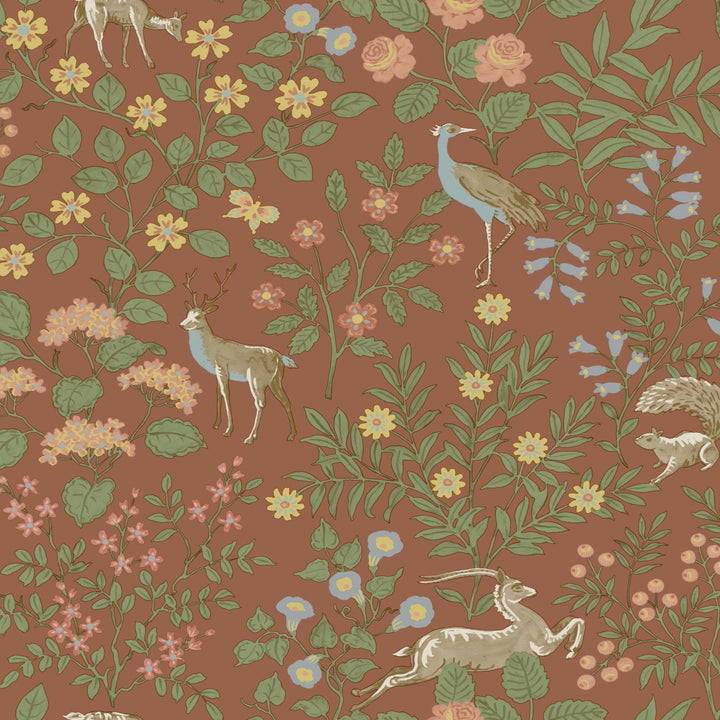 Woodland Floral Premium Peel + Stick Wallpaper Roll