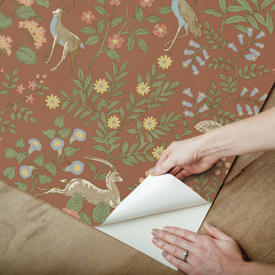 Woodland Floral Premium Peel + Stick Wallpaper Roll