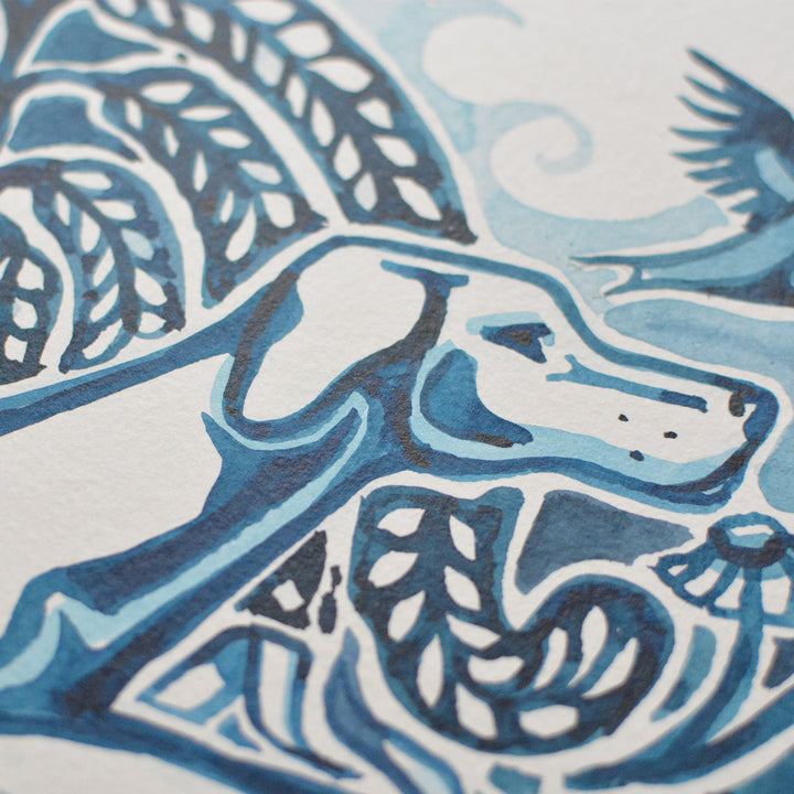 Adam Trest Blue Willow | Bird Dog Print