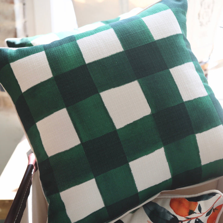 Emerald Buffalo Check Pillow