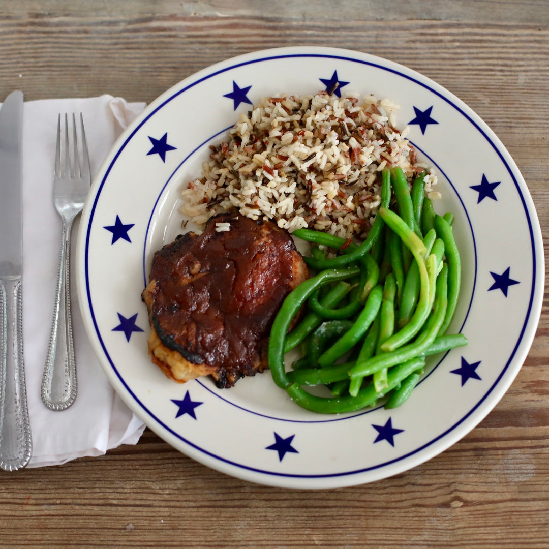 Blue Stars Dinner Plate