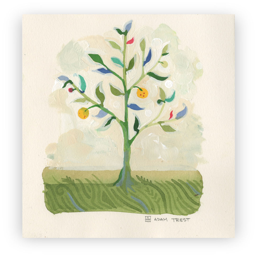 Adam Trest Hide & Seek | Orange Sapling Print